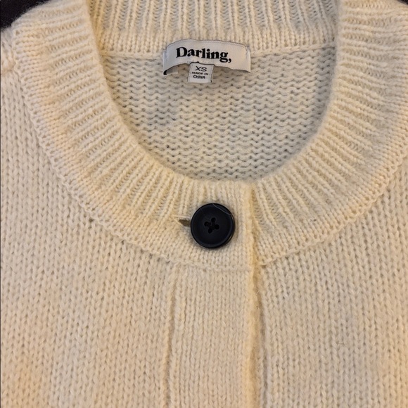 Darling Black and Cream Striped Sweater - Picture 4 of 9